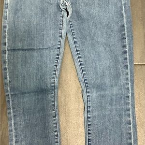 Parker Smith, blue denim with raw edge. Size 27.
